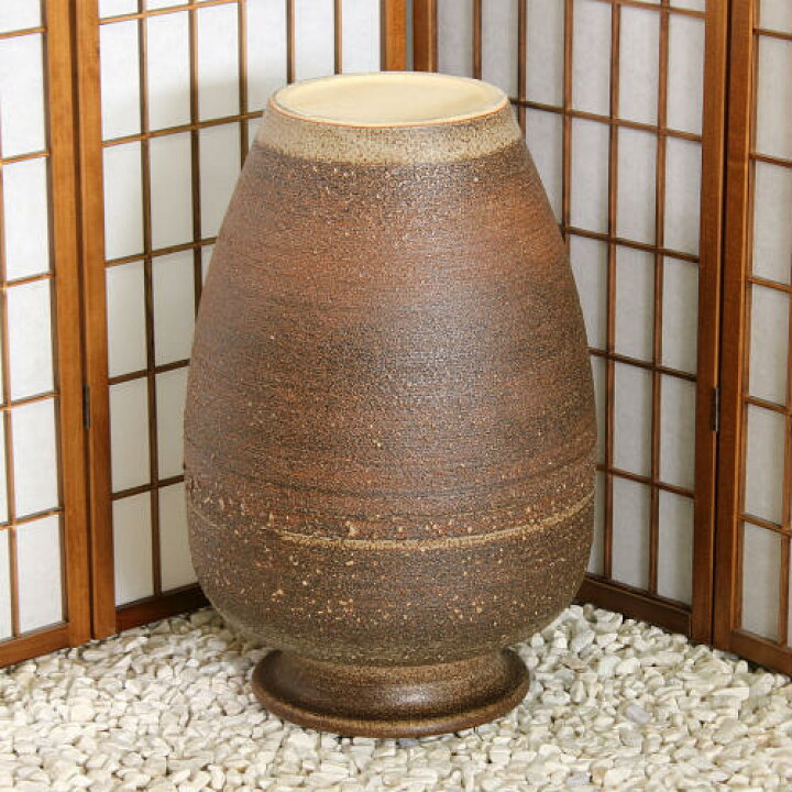 楽天市場】【ポイント10倍】信楽焼 大きな 花瓶 窯肌 松皮 20号 