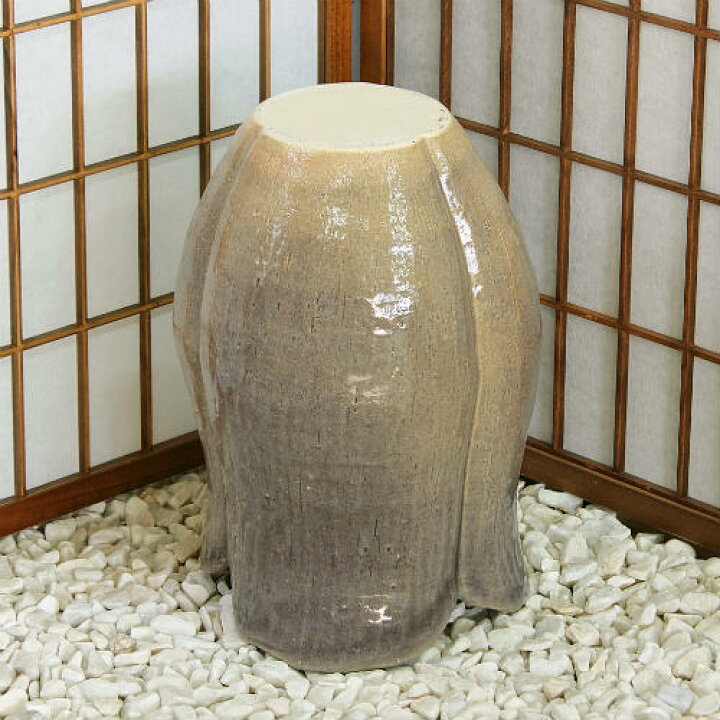 楽天市場】【ポイント5倍】信楽焼 大きな 花瓶 紫 ガラス 花型 13号 