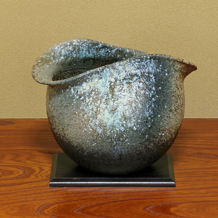 楽天市場】【ポイント3倍】信楽焼 花器 窯変 ひねり 丸 池坊 生け花