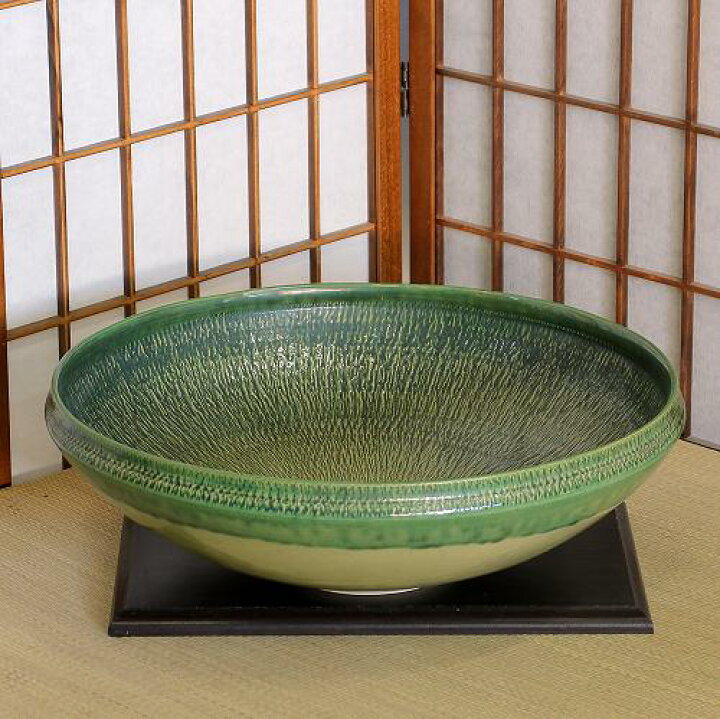 楽天市場 信楽焼 水盤 青ガラス切立丸 10号 池坊 生け花 和風 洋風 華道 陶器 在庫数限り 水鉢 花器 自由花 花瓶 ギフト 信楽焼き 焼き物 華道 小原流 未生流 古流 遠州流 やきもの あす楽 Mr9115 11g 夢源陶房