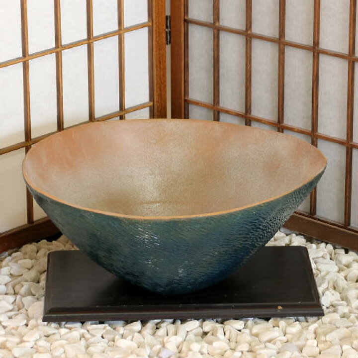 ☆ 稀少 レア 未使用品 信楽焼 大判 水盤 伝統工芸品 ☆