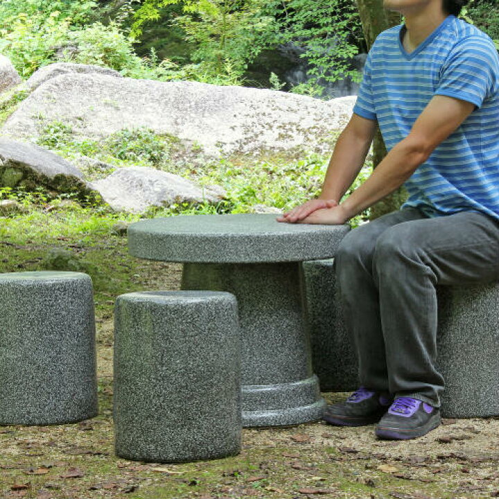 楽天市場 ポイント倍 信楽焼 ガーデンテーブル 5点 セット 班点石肌 号 テーブル 1 ガーデンチェア 4 陶器 雨ざらしok アウトドア スツール付き バーベキュー 椅子 北欧 おしゃれ アンティーク 代引き不可 Ma130 07g 夢源陶房