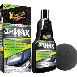 Meguiar's 3 in 1���b�N�X - ���ׂ⏝�̏��� �Ԃ̌����ō����� ����������h���ی� �I�[���C�������X�e�b�v 16�I���X�t�̃��b�N�X