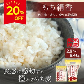 もち絹香大容量セット★スーパーSALE割引中★＼送料無料／もち麦 もち絹香 雑穀 麦 国産 食物繊維 ご飯 スープ ダイエット β-グルカン 健康 効果 栄養 血糖値 糖質 腸活 炊き方 レシピ ギフト プレゼント お米2合に100g 2.8kg 5.0kg 5.6kg 8.4kg 勅使川原精麦所