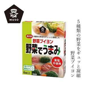 野菜ブイヨン ムソー 野菜でうまみ 食塩保存料 無添加 3.5g×6 購入金額別特典あり 正規品 オーガニック 食塩 動物性素材 保存料 無添加