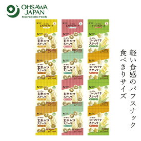 スナック オーサワジャパン オーサワのパフスナック 4連パック カレー味 野菜コンソメ味 購入金額別特典あり 正規品 ナチュラル 天然 無添加 不要な食品添加物 化学調味料不使用 動物性原料不使用 砂糖不使用 ノンフライ 玄米パフスナック コーンパフスナック