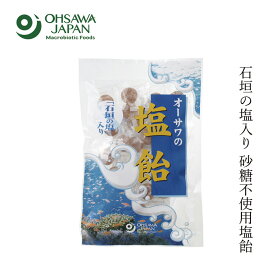 飴 オーサワジャパン オーサワの塩飴（石垣の塩入り）80g(約20粒) 購入金額別特典あり 正規品 ナチュラル 天然 無添加 不要な食品添加物 化学調味料不使用 自然食品 砂糖不使用 石垣の塩 塩あめ キャンディー