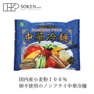 冷やし中華 創健社 中華冷麺 120g 購入金額別特典あり 正規品 国内産 保存料 無添加 動物性原料不使用 ノンフライ麺