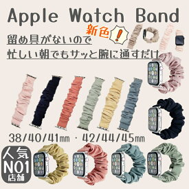 送料無料 Apple Watch バンド シュシュ かわいい レディース メンズ series 11 10 9 8 7 SE 第二世代 42mm 46mm 38mm 40mm 41mm 42mm 44mm 45mm 49mm おしゃれ 伸縮 韓国 替えベルト ジョギング スポーツ 交換用 仕事 職場 カジュアル プレゼント ギフト 誕生日 通勤 通学