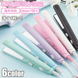 送料無料 収納ケース付 ミニヘアアイロン ストレート コンパクト 前髪用 小型 携帯便利 旅行 トラベル 軽量 海外対応 2way ヘアスタイリング ミニアイロン 持ち運び おしゃれ レディース メンズ ins