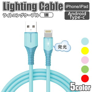 �������� ����[�d�P�[�u�� 1m iPhone 14/13/Pro iPad Android Type-C USB�P�[�u�� �}���[�d ���C�g�j���O �P�[�u�� �L���L�� LED ���C�g USB�[�d ���ϋv �C���X�^�f�� �������