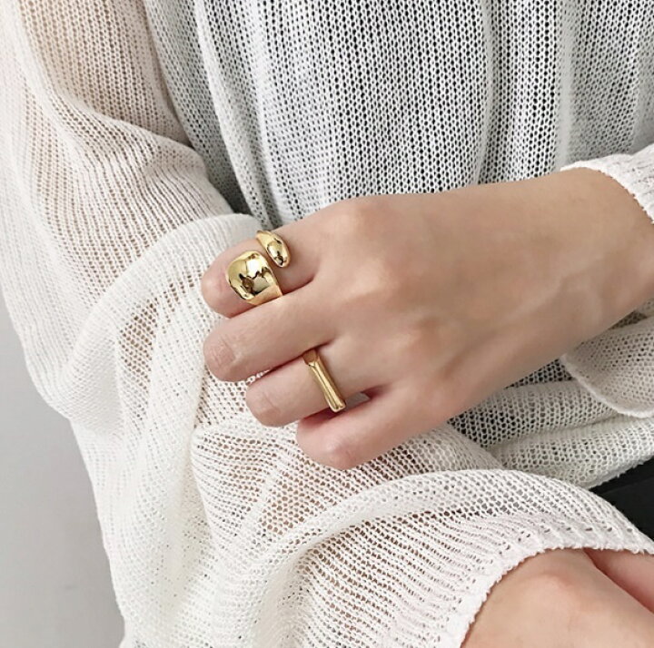 楽天市場 シルバーリング Silver925 シルバー Silver 指輪 韓国 韓国ファッション アクセサリー シンプル シルバーアクセサリー ゴールド ジュエリー シルバーアクセ オトナ女子 大人可愛い ドロップオープンリング リング Muhly