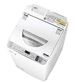 【中古】シャープ SHARP タテ型洗濯乾燥機 幅56.5cm(ボディ幅52.0cm) 洗濯・脱水容量 5.5kg ステンレス穴なし槽 シルバー系 ES-TX5D-S