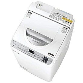 【中古】シャープ SHARP タテ型洗濯乾燥機 幅56.5cm(ボディ幅52.0cm) 洗濯・脱水容量 5.5kg ステンレス穴なし槽 シルバー系 ES-TX5E-S