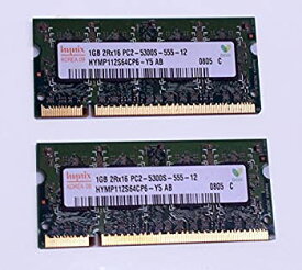 【中古】 ノートPC用メモリ 1GB Hynix 2Rx16 PC2-5300S-555-12 (HYMP112S64CP6-Y5 AB-C) USED