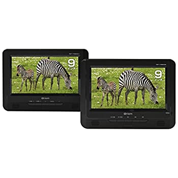 【中古-非常に良い】山善(YAMAZEN)キュリオム9インチツインモニターポータブルDVDプレーヤーCPRM対応ACDC対応PDP-YTW90(B)