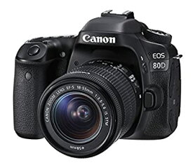 【未使用】【中古】 Canon キャノン デジタル一眼レフカメラ EOS 80D レンズキット EF-S18-55mm F3.5-5.6 IS STM 付属 EOS80D1855ISSTMLK