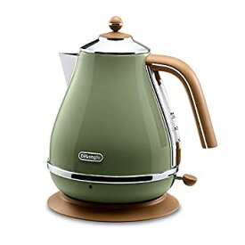 【未使用】【中古】 デロンギ DeLonghi 電気ケトル ?アイコナ・ヴィンテージ コレクション ?オリーブグリーン 1.0L ?KBOV1200J-GR