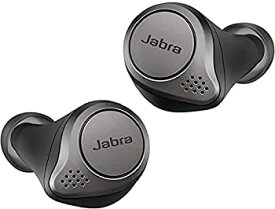 【未使用】【中古】 Jabra ワイヤレス充電対応 完全ワイヤレスイヤホン Elite 75t チタニウムブラック IP55 BluetoothR 5.0 マルチポイント対応 2台同時接続 最大8台