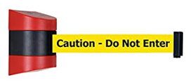 【中古】【輸入品・未使用】Tensabarrier 897-15-S-21-NO-YAX-C Standard Wall Mount%カンマ% Red Caps%カンマ% No Custom Yellow Webbing/Black Caution - Do Not Enter Standard