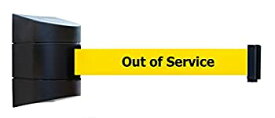 【中古】【輸入品・未使用】Tensabarrier 897-15-S-33-NO-YEX-C Standard Wall Mount%カンマ% Black Caps%カンマ% No Custom Yellow Webbing/Black Out Of Service Standard Belt