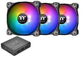 【中古】【輸入品・未使用】Thermaltake Pure Plus 12 RGB TT プレミアムエディション 120mm ソフトウェア 円形 9 制御可能 LED RGB PWMケース ラジエーターファン 3パック