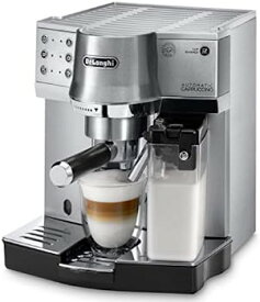 【中古】デロンギ(DeLonghi)エスプレッソ・カプチーノメーカー ミルク泡立て自動 EC860M シルバー×ブラック 4カップ以下