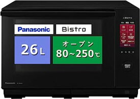 【未使用】【中古】パナソニック ビストロ スチーム オーブンレンジ 26L 液晶タッチパネル ブラック NE-BS658-K