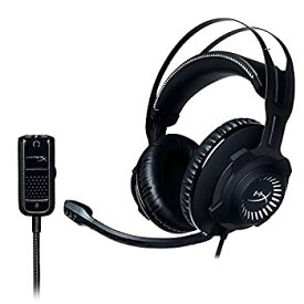 【中古】【輸入品・未使用】HyperX Cloud Revolver ゲーミング ヘッドセット オーディオコントロールボックス付延長ケーブル ブラック/ホワイト 2年保証 HX-HSCR-GM