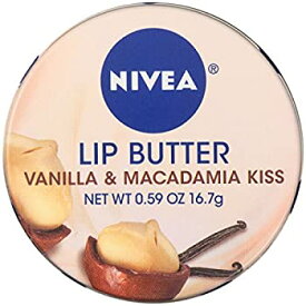 【中古】【輸入品・未使用】NIVEA Lip Butter Loose Tin%カンマ% Vanilla & Macadamia Kiss%カンマ% 0.59 Ounce [並行輸入品]