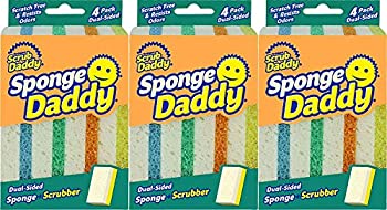 Sponge Daddy Scratch Free Supersoft absorbent 2021最新のスタイル by 【期間限定送料無料】 colors. sponge Scrub 4 with