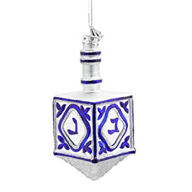 【中古】【輸入品・未使用】Kurt Adler 4-1/4-Inch Noble Gems Glass Jewish Dreidel Ornament by Noble Gems [並行輸入品]