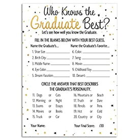 【中古】【輸入品・未使用】Who Knows Grad Best - Graduation Party Game Cards (25 Count)