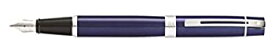 【中古】【輸入品・未使用】Sheaffer 300 光沢ブルーラッカー万年筆 クロムメッキのトリムと細字ペン先付き