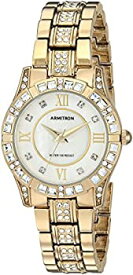【中古】【輸入品・未使用】[アーミトロン] Armitron 腕時計 Women's Swarovski Crystal Accented Gold-Tone Bracelet Watch 日本製クォーツ 75/3996MPGP レディース [高級