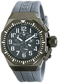 【中古】【輸入品・未使用】Swiss Legend Men's 10540-GM-014-WA Trimix Diver Chronograph Grey Dial Grey Silicone Watch