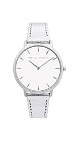 【中古】【輸入品・未使用】Rebecca Minkoff Women's Stainless Steel Quartz Watch with Leather Calfskin Strap%カンマ% Silver%カンマ% 16 (Model: 2200365)