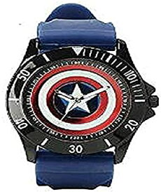 【中古】【輸入品・未使用】キャプテンアメリカ ブルーゴム 盾 時計 (Cta1101)