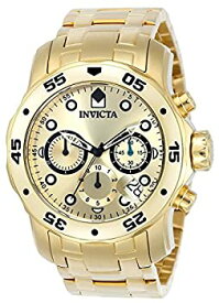 中古 【中古】【輸入品・未使用】腕時計 インヴィクタ Invicta Men's 0074 Pro Diver Chronograph 18k Gold Plated Stainless Steel Watch [並行輸入品]