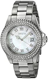【中古】【輸入品・未使用】Invicta Womens Angel Swiss Mother of Pearl White Dial 40mm Crystals Bezel Date Watch 19873