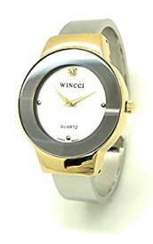 【中古】【輸入品・未使用】レディースカジュアルエレガント光沢メタルバングルカフファッション腕時計Wincci