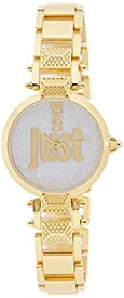 【中古】【輸入品・未使用】Just Cavalli Women's Just Mio Gold-Tone Steel Bracelet Case Quartz Silver-Tone Dial Watch JC1L076M0135