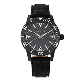 【中古】【輸入品・未使用】Morphic M85 Series Quartz Black Genuine Leather Strap Men's Watch MPH8502