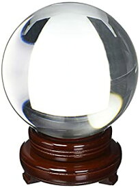 【中古】【輸入品・未使用】[アムロングクリスタル]Amlong Crystal Clear Crystal Ball 150mm Including Wooden Stand CO10150W-1 [並行輸入品]