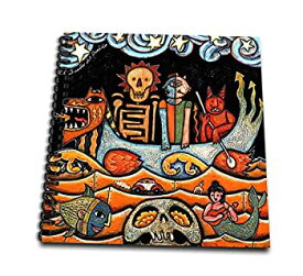 【中古】【輸入品・未使用】3dRose The Devil S ドリームフォークアートスカルメキシカンカラフル超現実的メモリーブック、12×12インチ (db_21127_2)