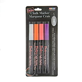【中古】【輸入品・未使用】Bistro Fine Point Chalk Marker Set 4/Pkg-Fluorescent Violet%カンマ%Orange%カンマ%Red and White (並行輸入品)