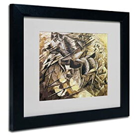 【中古】【輸入品・未使用】Trademark Fine Art The Charge of The Lancers 1915 アートワーク Umberto Boccioni作 ブラックフレーム 11x14-Inch BL01237-B1114MF