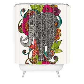 【中古】【輸入品・未使用】DENY Designs Valentina Ramos Ruby The Elephant Shower Curtain by DENY Designs [並行輸入品]