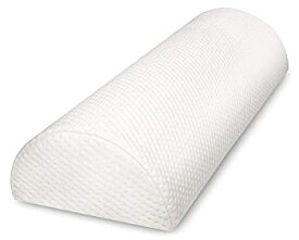 【中古】【輸入品・未使用】Back Pain Relief Memory Foam Pillow - Half Moon Bolster Knee Pillow for Side%カンマ% Back%カンマ% Stomach Sleepers - Semi Roll Wedge Reduce K