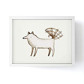 【中古】【輸入品・未使用】Society6 Sophie Corrigan Very Happy Dog Framed Mini Art Print%カンマ% 4%ダブルクォーテ% x 3%ダブルクォーテ%%カンマ% White 141［並行輸入］